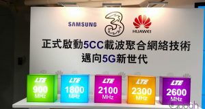 3HK启动5CC载波聚合技术，最高测试速度达1.1Gbps！