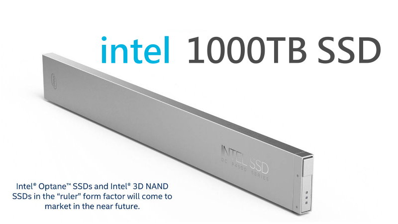 Intel发明新SSD，容量可达1000TB(1PB)