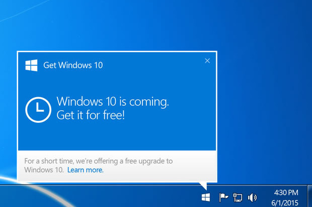 烦过电脑病毒，Microsoft又再推出Windows10升级提示！