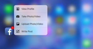 FacebookforiOS大更新，3DTouch功能变得更完整好用！