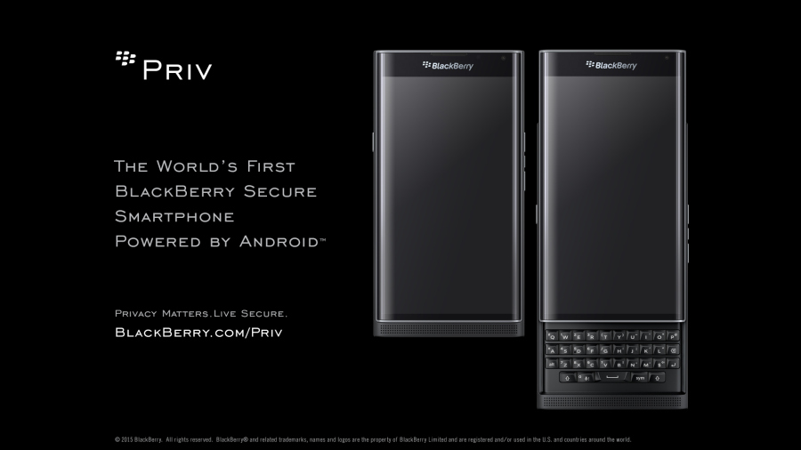 HK$5,500够进取，Blackberry原生Android机“Priv”官方价确定！