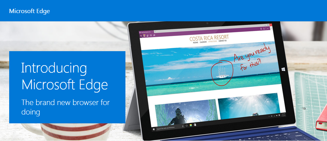 MicrosoftEdge─微软Windows10新浏览器名字！