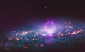 星系核心上下的巨大气泡，可能是神秘宇宙射线起源地