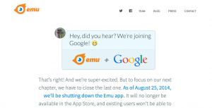 Google 收购再加一笔，传讯软件 emu 加入阵营