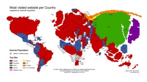 从全球地图看世界各国最受欢迎的网站